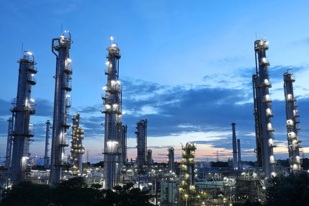 Pipes In Crude Oil Factory
