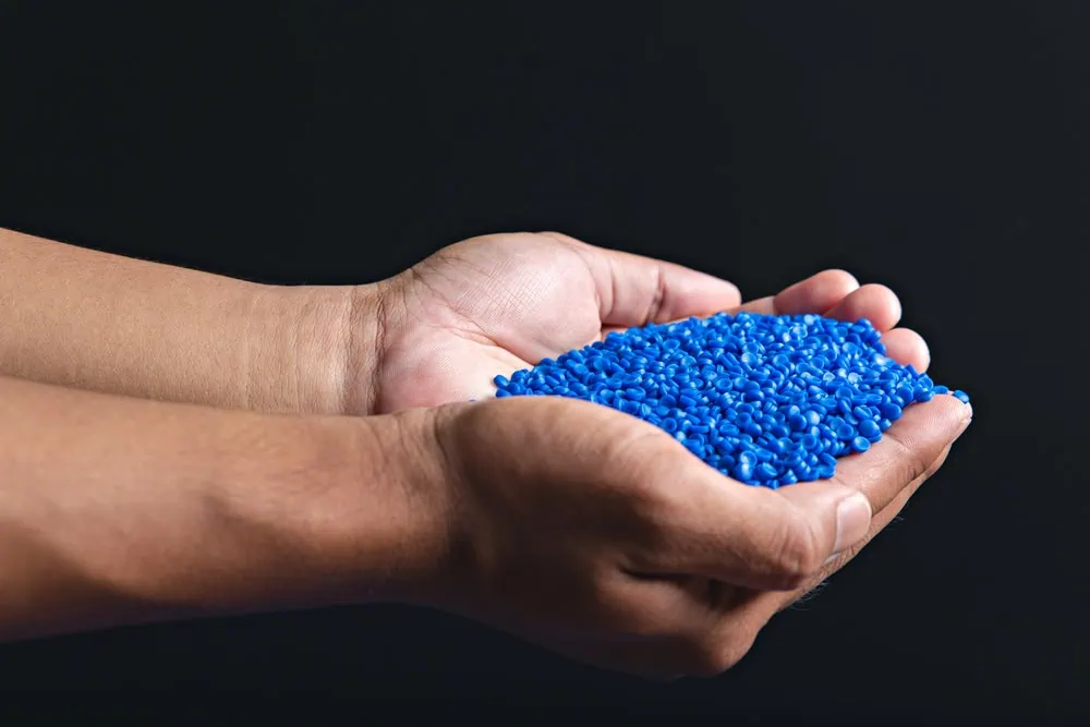 เม็ดพลาสติก HDPE สำหรับการผลิตท่อสีน้ำเงิน